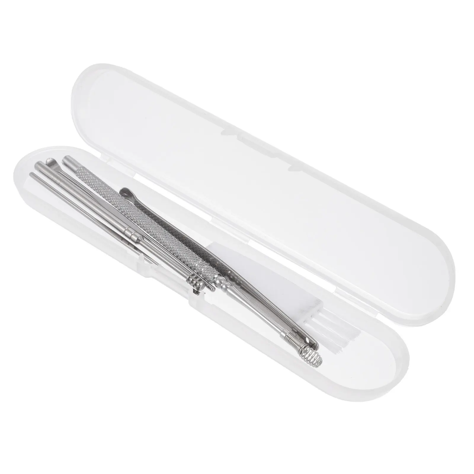 Double-Head Rotating Earwax Pickers Stainless Steel Nonslip Grip Portable Earwax Cleaning Kits Durable Safe Ear Pick