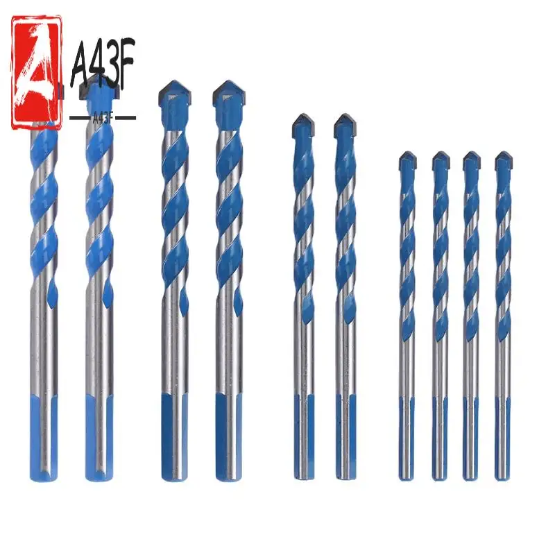 

A43F-10 шт. набор твердосплавных сверл для кладки металла, стали, фарфора, плитки, бетона, кирпича, пластика, дерева (6 8, 10, 12 м