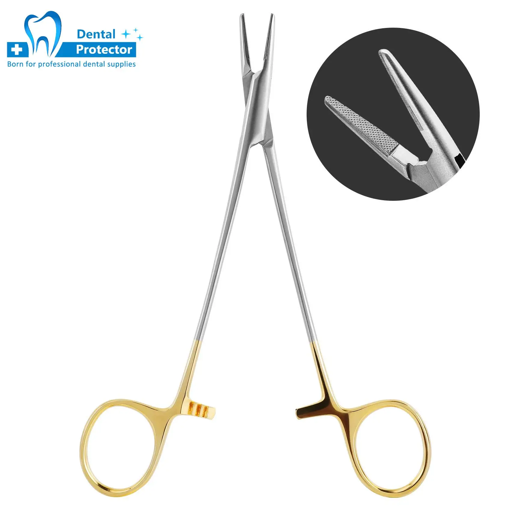 

Dental Needle Holder Pliers Orthodontic Tweezer Dentist Surgical Instrument Orthodontic Forceps 5.1"/5.5"/6.3"