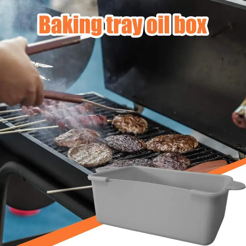 Grease Catcher For Griddle Griddle Drip Pan Tray Grease Catcher Reusable Dishwasher Safe Griddle Drip Pan Tray Liner For Camping