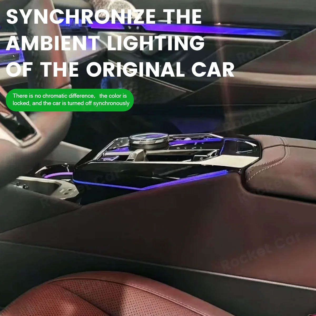 

15 Color LED Ambient Light Modified Accessories For BMW New 5 series i5 G60 G68 Car Auto Console RGB Saddle Lamp Decorative Lamp