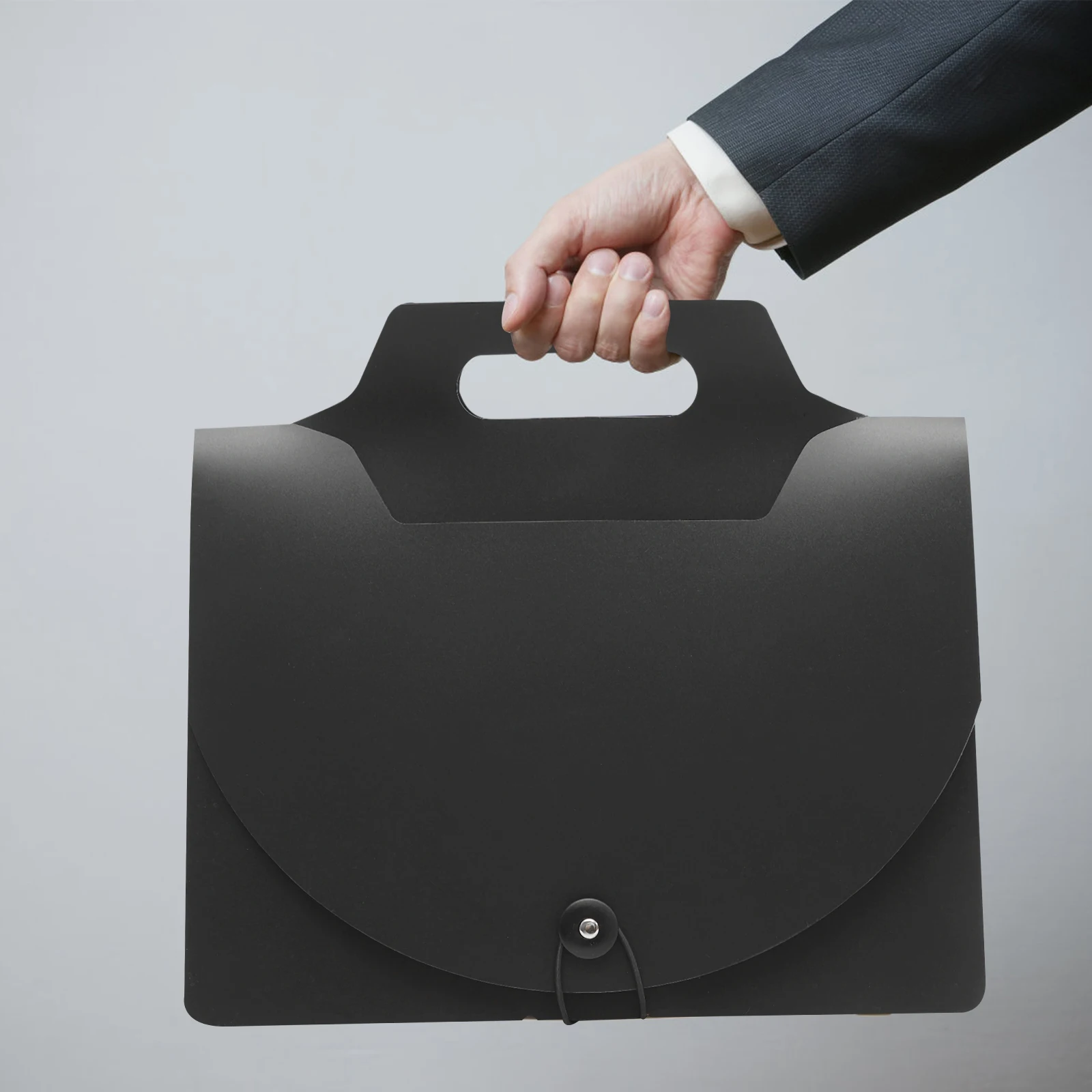 Cartella per fisarmonica Organizzatore di file nero Documento in PP espandibile Cartella di carta portatile Porta ricevute Cartelle di grande capacità per