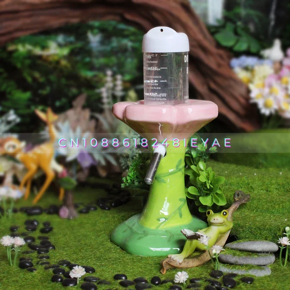 حديقة سلسلة السيراميك الهامستر منزل الهامستر حوض الطعام قفص الحيوانات الصغيرة المناظر الطبيعية لوازم الفئران الملحقات مخبأ الماوس