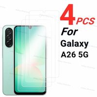 2/4PCS Screen Protector For Samsung Galaxy A26 Tempered Glass Samsung Galaxy A26 5G Full Glue Phone Film For Samsung Galaxy A26
