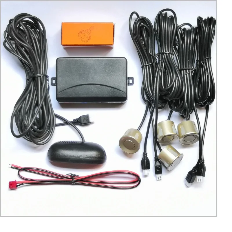 Radar de marcha atrás GPS ajustable con pantalla LED, zumbador y pantalla de velocidad HUD