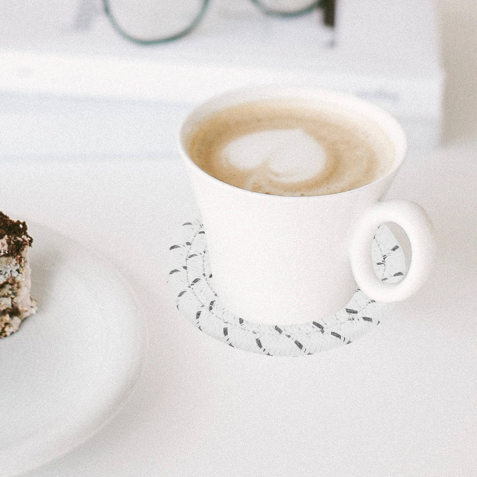 

10Pcs Round Woven Cotton Rope Coasters Heat Resistant Non Slip Coasters for Drinks Coffee Table Absorbent Coaster Set