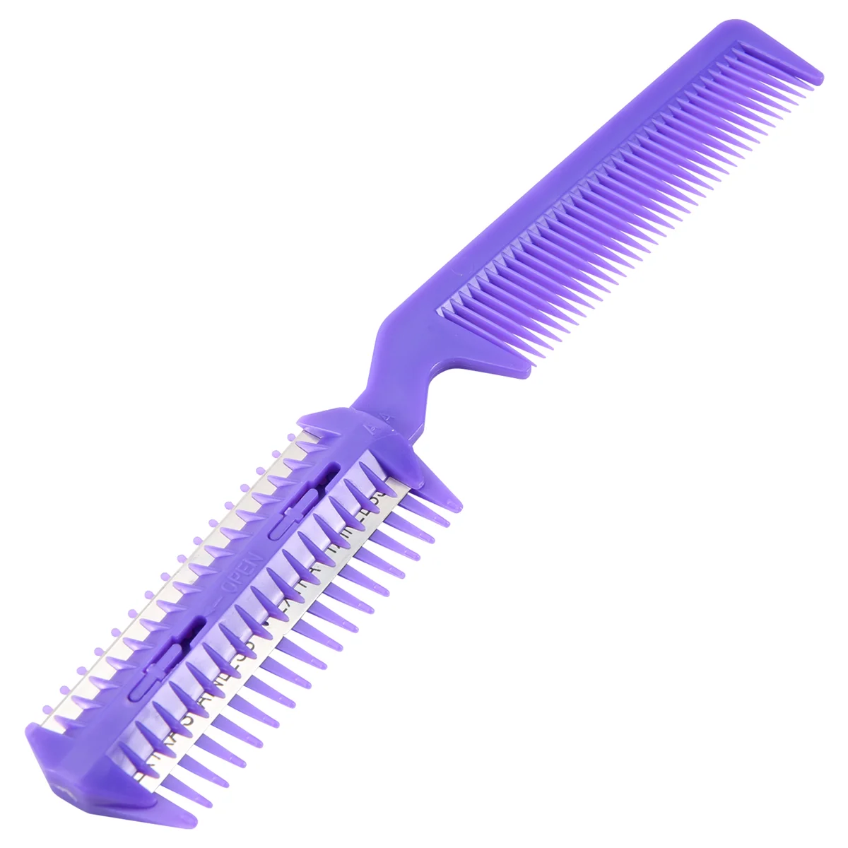 Plastic Hair Comb Cutter Trimmer Purple