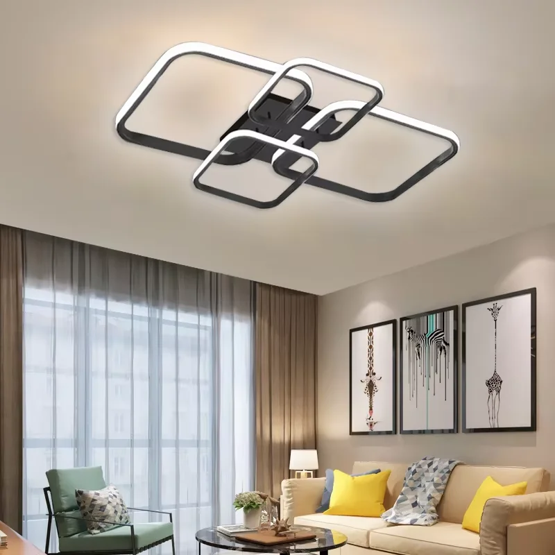 

Светодиодный потолочный светильник с тремя цветовыми температурами, регулируемый, накладной, 220В, для спальни, гостиной, столовой, современный декоративный светильник для дома