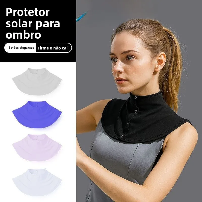 夏用アイスシルクネックスカーフ女性用運転サイクリングuv保護通気性ショールネック日焼け止めツールレディースファッションアクセサリー