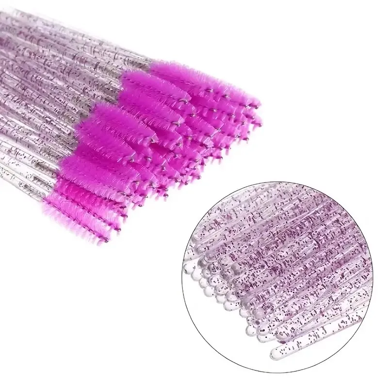 Brosse à cils en cristal de poulet, ensemble de maquillage pour sourcils, extensions de curling, 50 pièces par paquet