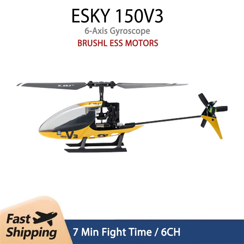 Esky 150v 3 helikopter zdalnego sterowania Model zabawki dla dzieci Mini 6-osiowy żyroskop z pojedynczym wiosłem