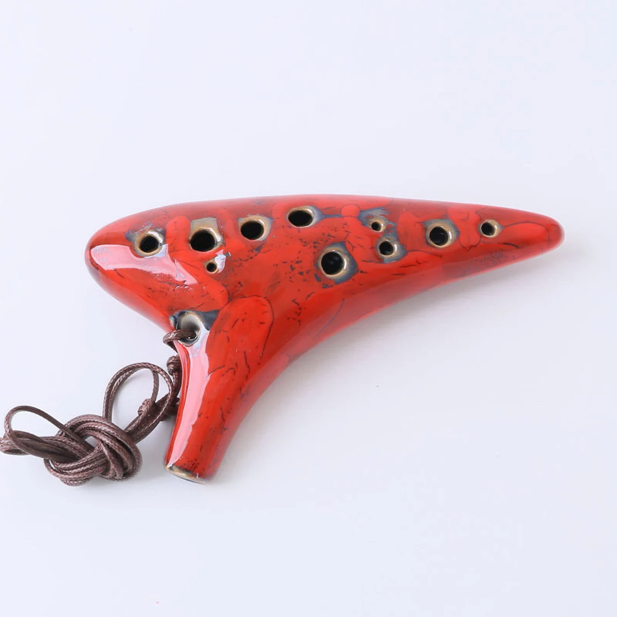 

12 Hole Alto C Ocarina Ceramic Flute Instrument Beginner Amateur Professional Mellow Sound Portable Music Gift