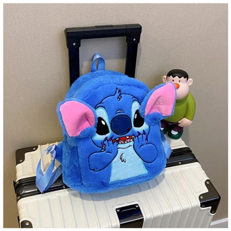 2025 nova mochila de pelúcia de ponto kawaii para crianças dos desenhos animados boneca de pelúcia saco para meninas saco de armazenamento portátil e versátil
