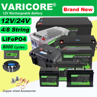 VariCore 12V/12.8v 310Ah 200Ah 180Ah 120Ah 100Ah 4s LiFePO4 Battery Lithium Iron Phosphate Batteries for RV Golf Cart Tax Free