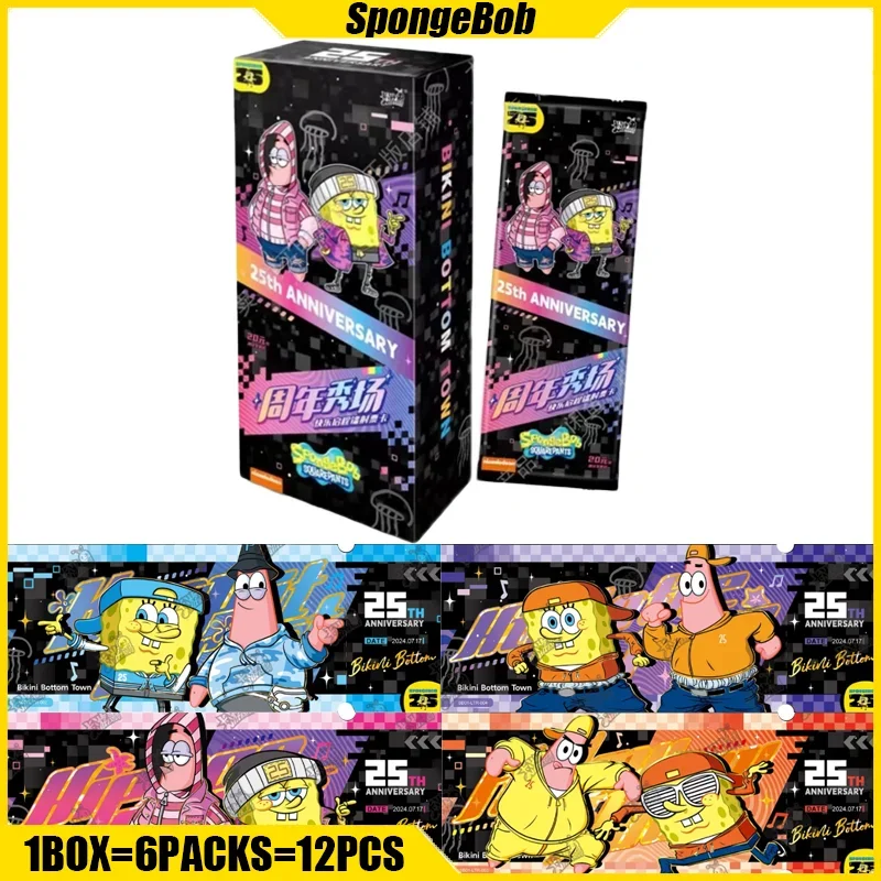 KAYOU VOL.1 SpongeBob SquarePants Cards Laser Ticket Anime Collection Cards Mistery Box Board Games Toys Birthday Gifts for Kids