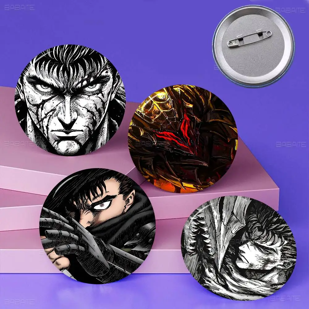 Guts Sword in Berserk 58mm Handmade Brooch Cartoon Cosplay Badge on Backpack Jewelry Accessories Gifts