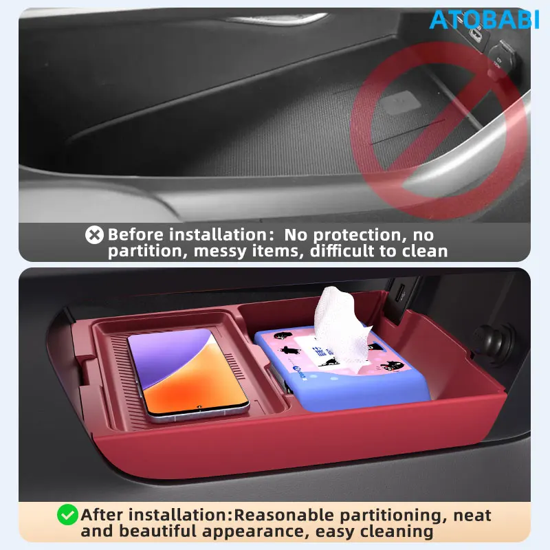 Caja de almacenamiento para tanque GWM Great Wall 300 2025, estilo de coche debajo de la capa, Control Central, organizador de reposabrazos, accesorio de almacenamiento de silicona
