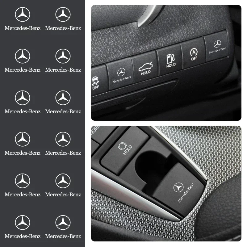 Pegatinas decorativas para el interior del coche, insignias, accesorios de estilo para Mercedes Benz Amg W204 W213 W205 W211 W212 W176 W205 W203