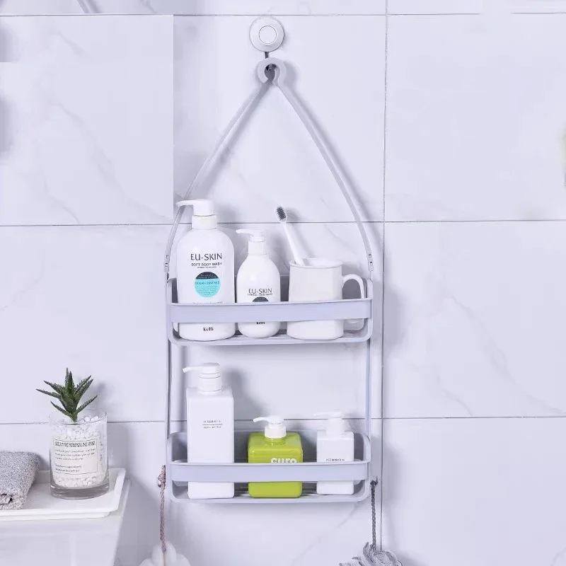 

Hanging Bath Shelves Bathroom Shelf Organizer Nail-free Shampoo Holder Storage Shelf Rack Bathroom Basket Holder Soap holder