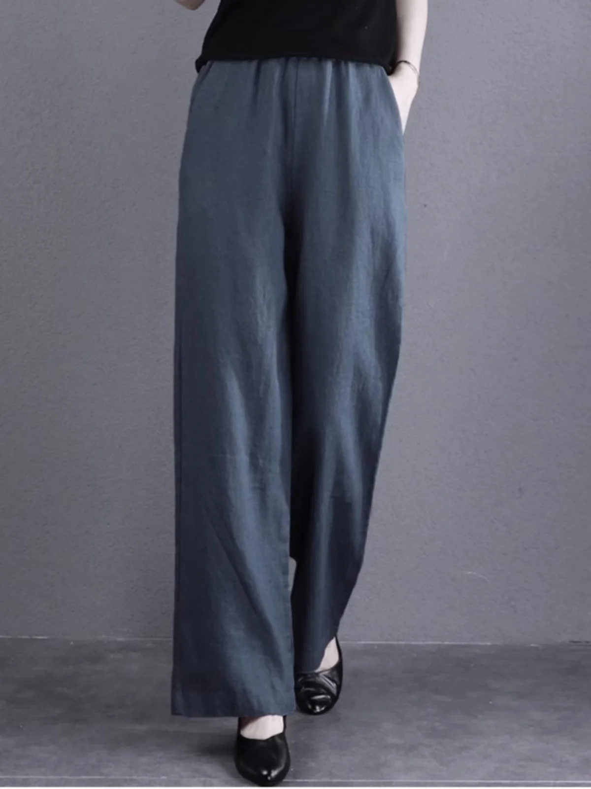 Ay Linen Loose Stra… - image