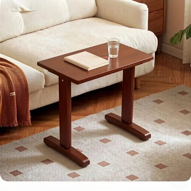 Pure solid wood small apartment high side few living room home sofa side table bedroom bedside table small desk