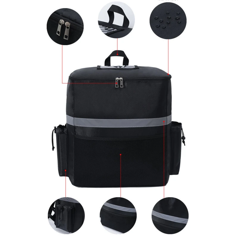 15/35L Extra Large Thermal Food Bag Cooler Bag Refrigerator Box Fresh Keeping Food Delivery Backpack Insulated Cool Bag