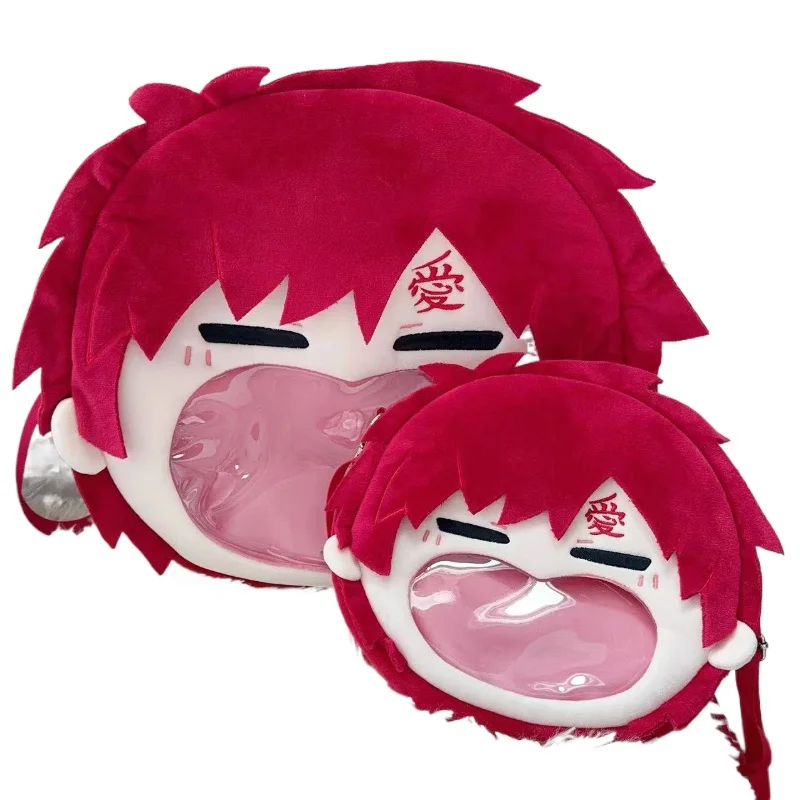 Japan Anime Gaara Itbag Kawaii Big Face Cosplay Lolita Women Shoulder Bags Plush Backpack Funny Wallet Decor Props Cute Gift Bag