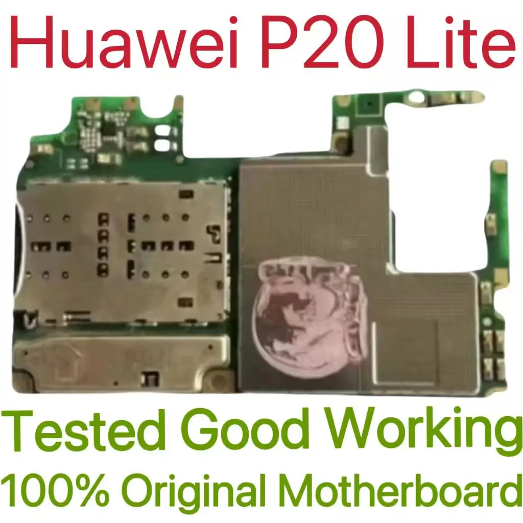 Original Unlocked Main Board For Huawei P20 Lite Mainboard Motherboard Unlocked With Chips Circuits Flex Cable