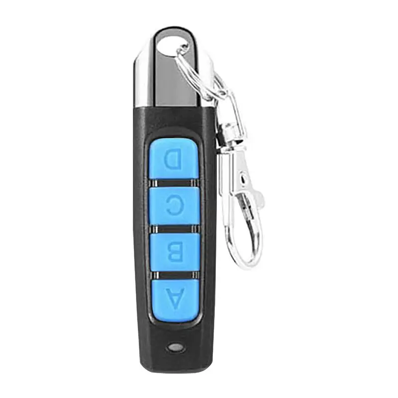 Key Fob Garage Door Opener 433Mhz Copy Remote Controller With Keychain 4 Button Garage Remote Replacement For Vehicle Central