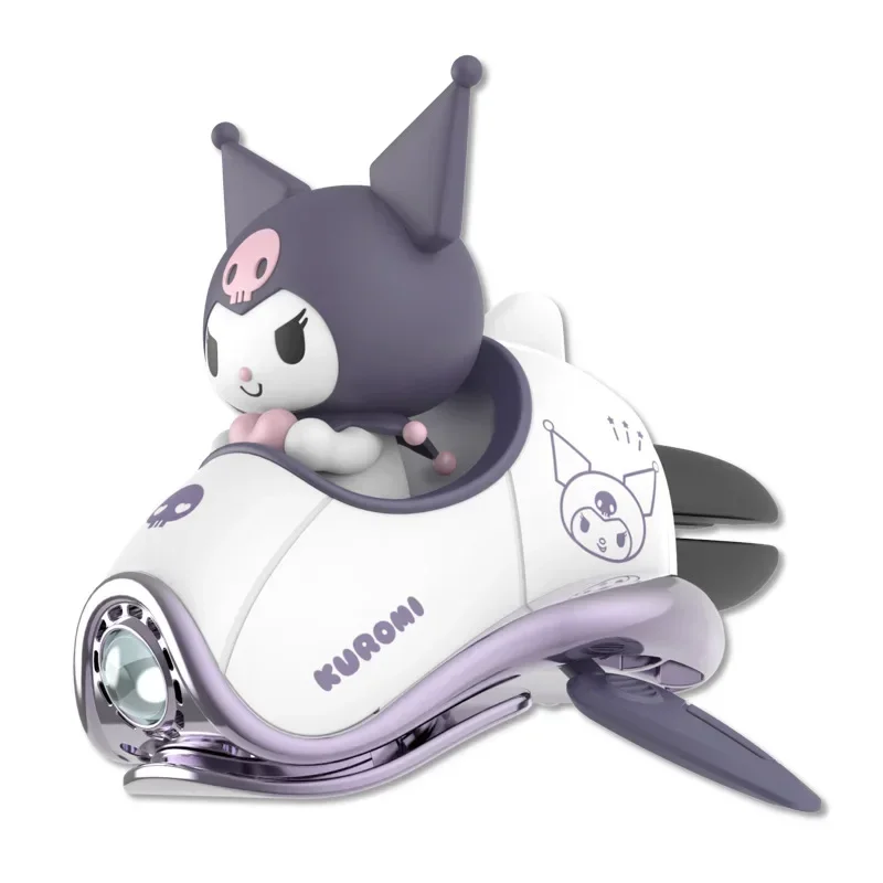 Sanrio Spaceship Car Air Conditioner Mouth Diffuser Ornament Hello Kitty Kuromi Cartoon Car Luminous Decoration Cute Anime Gift view 5