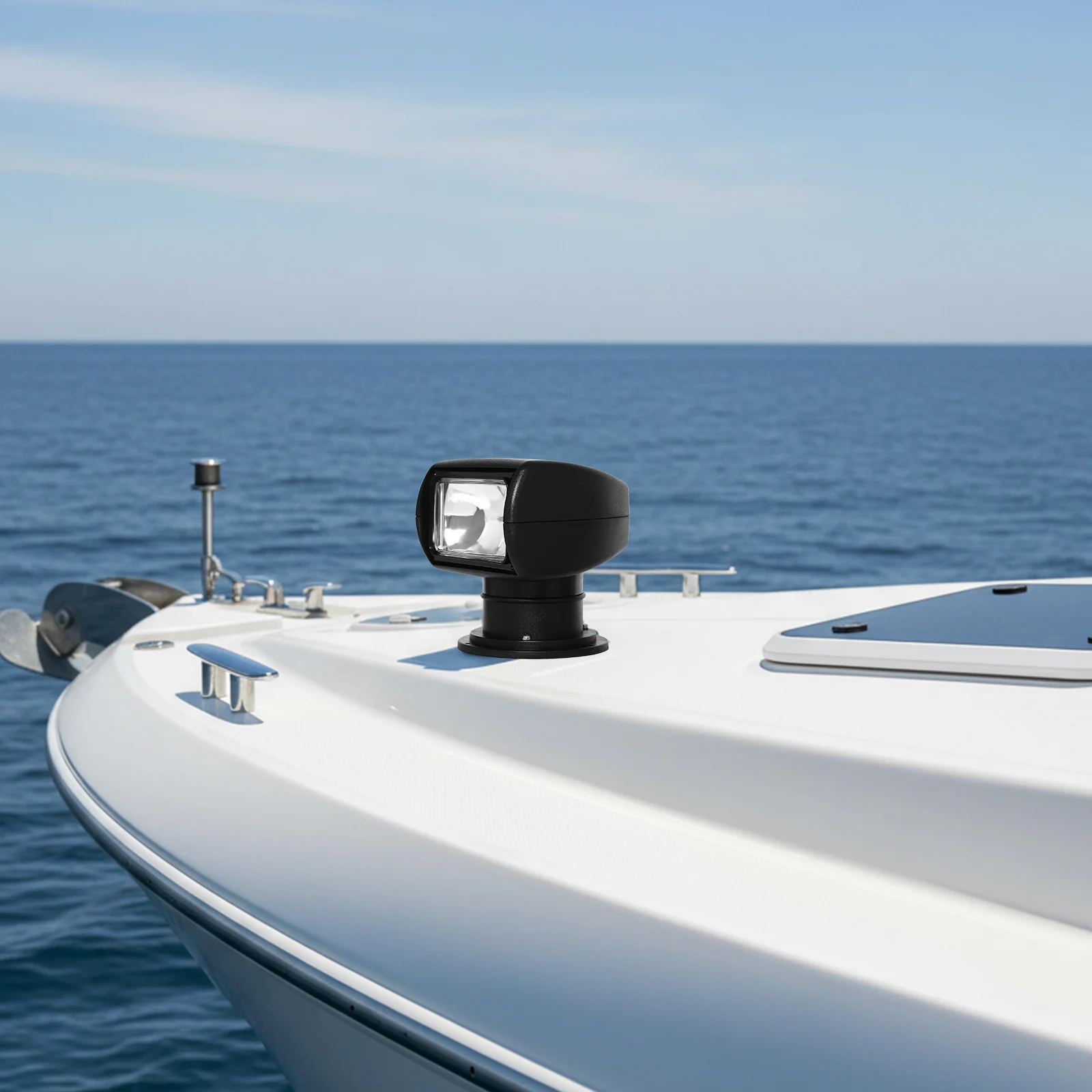 Remote Control Searchlight, Long Distance & Multi-angle Lighting Boat Spotlight, 100W Remote Control Spotlights for Night Yachts, Sea Patrols, Water Police