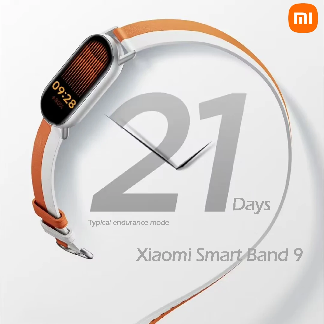 Xiaomi Band 9 1.62'' AMOLED Ultra Long Battery Life 21 Days Mi Smart Bracelet 150+ Sport Modes Fitness Traker Heart Rate Monitor