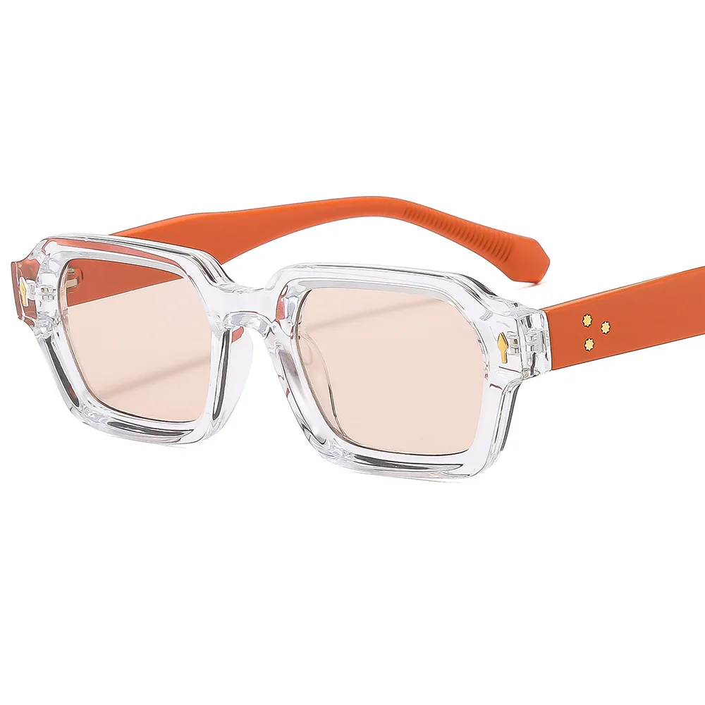 Nieuwe Mode Kleine Vierkante Zonnebril Voor Vrouwen Mannen Modern Design Retro Dubbele Kleur Frame Zonnebril Tinten Uv400 Bril