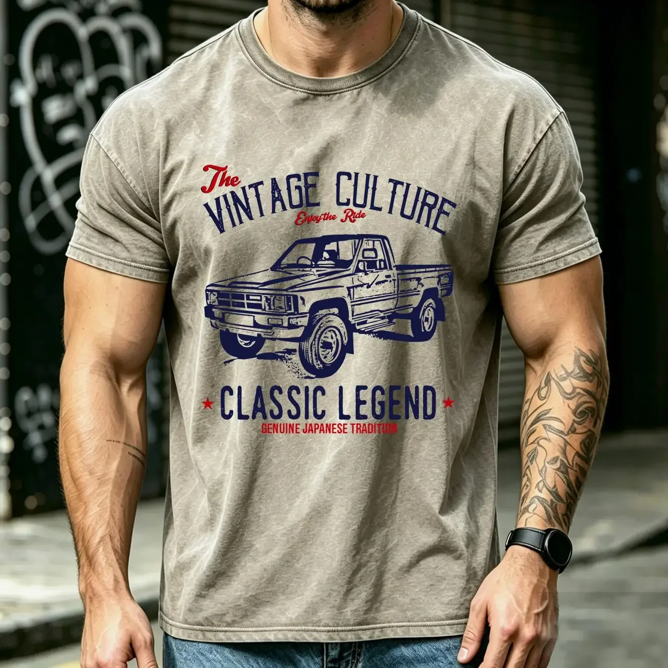 washed T Shirt JAPANESE PICK UP TRUCK HILUX MK4 1983 3 NEW COTTON long or short sleeves vintage Washed streetwear Breathable
