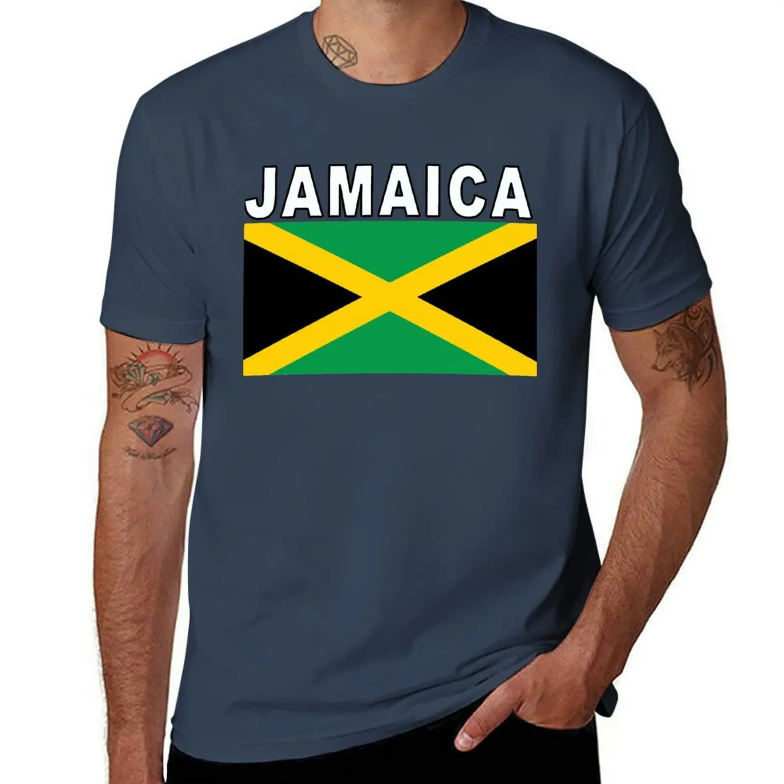 Camiseta Deportiva de la Selección de Fútbol de Jamaica, Corte Atlético, Manga Corta