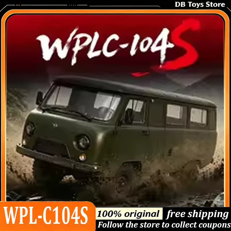 WPL C-104S Rc Car 4WD 1/12 Full Scale Truck UAZ-452 Remote Control Vehicle Car Toys C104S Off-road Model Cars For Adult Gifts