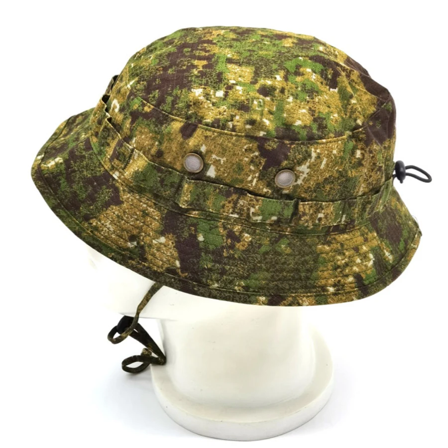 Short Brim Bush Hat Green Zone Camouflage Shade Waterproof Wear Breathable Tactical Fisherman Cap