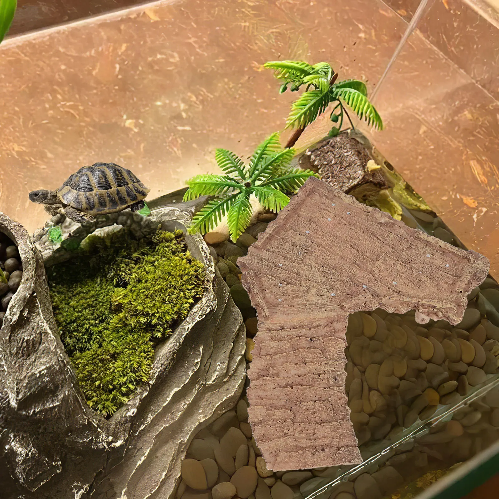 

Turtle Tank Basking Platform Resin Made Safe Non Toxic Easy Install Aquatic Reptile Habitat Decor Gift Exercise Fitness