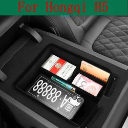 For Hongqi H5 2024 2023 Hybrid Car Central Armrest Storage Box Center Console Flocking Organizer Tray