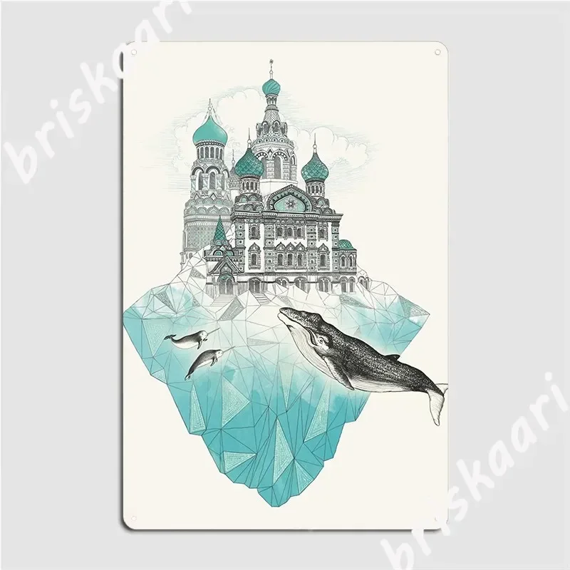 St. Peter's Iceburg Metal Sign PaintingCustom Wall Decor Bar Wall Decor Tin Sign Poster