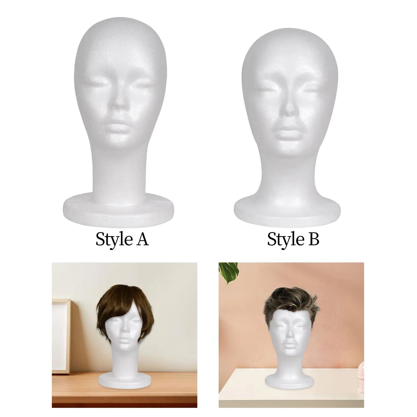 Female Foam Wig Head /Foam Mannequin Head /Display Hats Glasses Wig Display Stand Manikin Foam Head