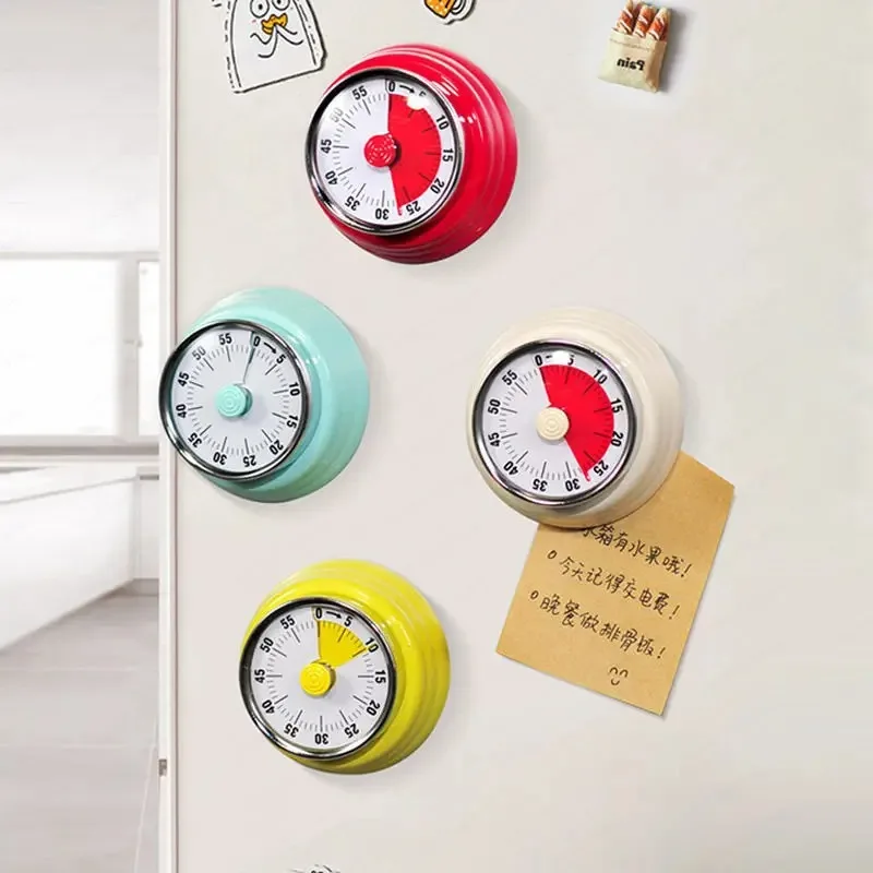 Mechanical Magnetic Timer, Visual Countdown Alarm Clock, Kitchen Timer Reminder