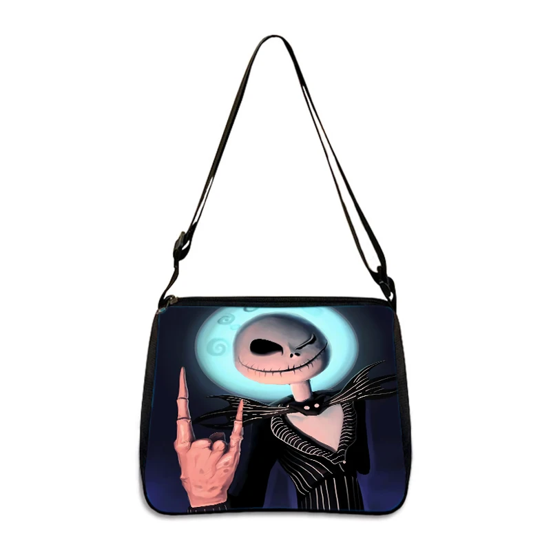 Disney The Nightmare Before Christmas Crossbody Bag for Women Jack Skellington Cartoon Pattern Underarm Bag Girls Shoulder Bags