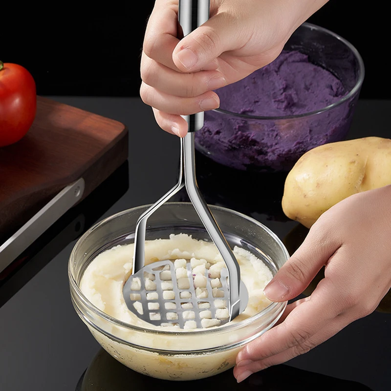 

Creative Potato Masher Press Potato Puree Maker Stainless Steel Potatoes Crusher Pusher Fruit Tools Kitchen Gadget