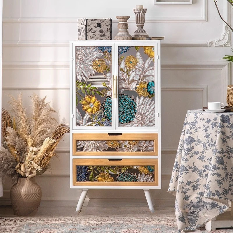 خزائن غرفة المعيشة الخشبية الفاخرة الرف التخزين المنظم عرض خزائن غرفة المعيشة أدراج الحرفية Cajonera أثاث المنزل #6