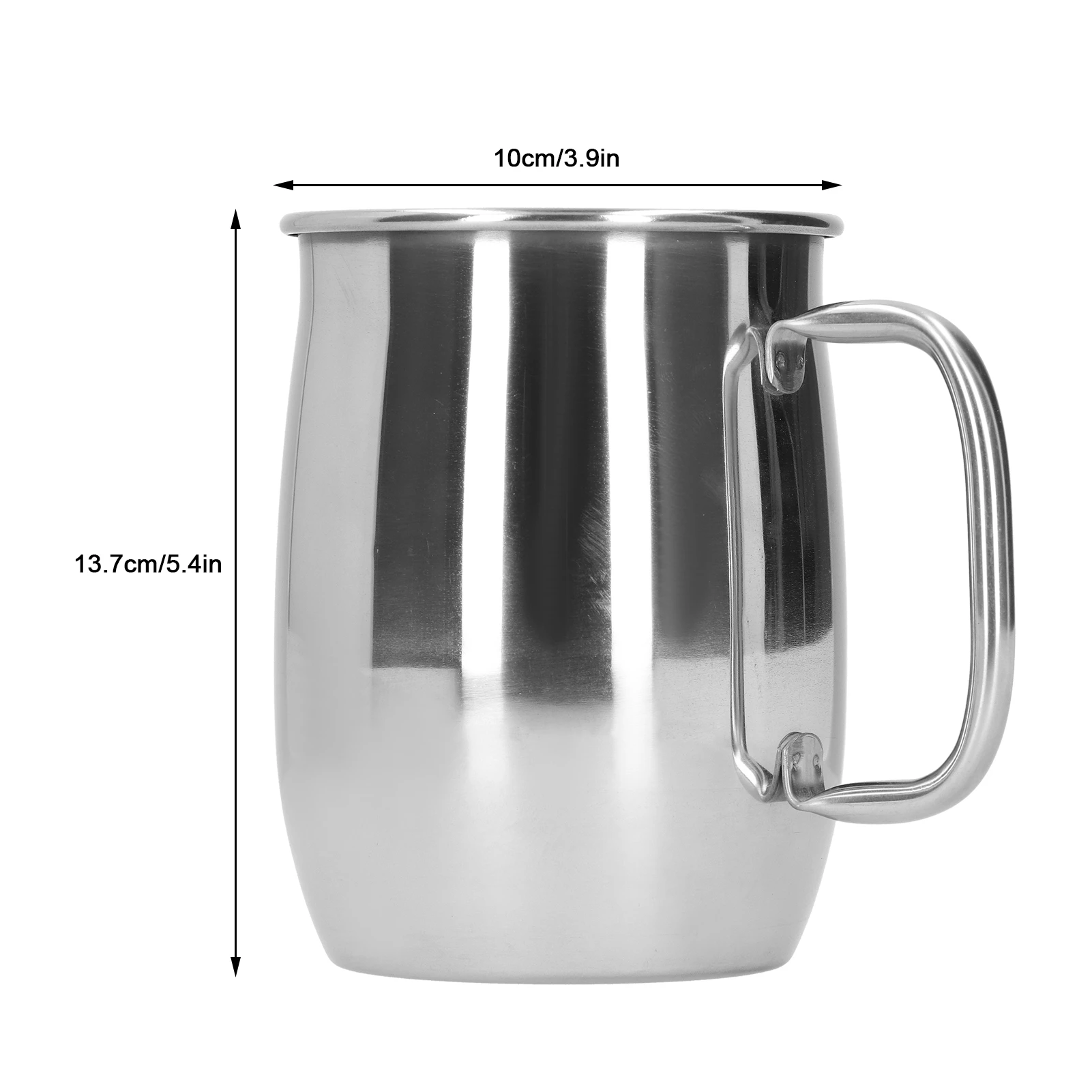 1000ml Beer Mug Stainless Steel Wine Water Coffee Cup with Handle Drinkware Bar Supplies