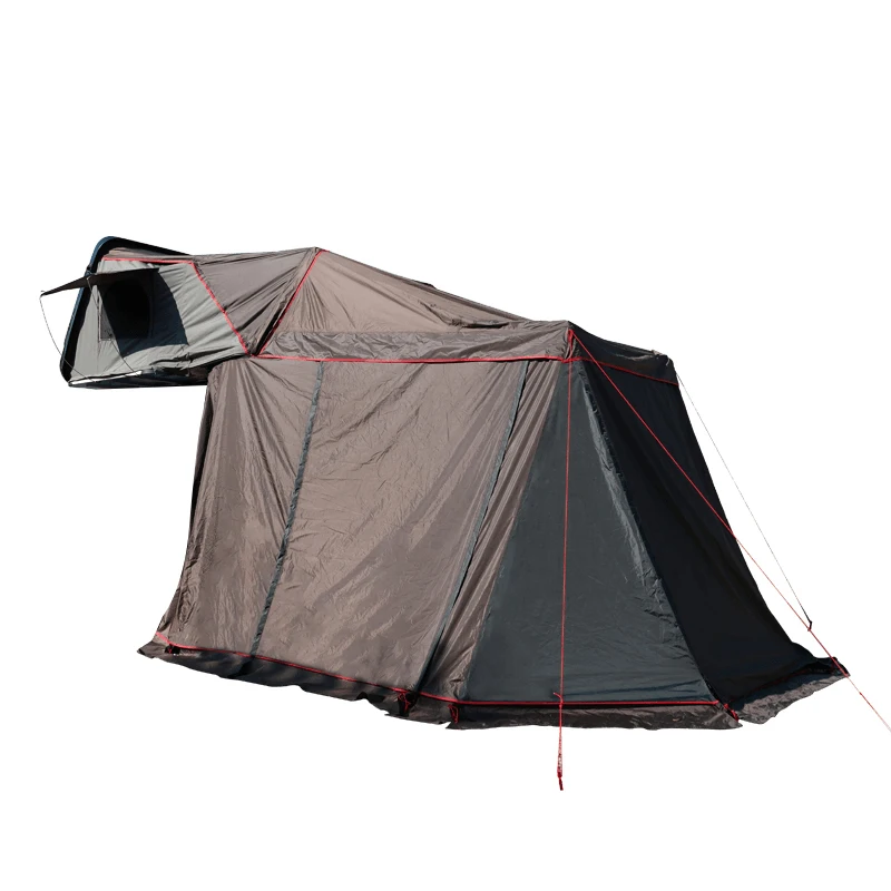 Semi Automatic Fast Open Foldable Hard Annex Roof Top Tent Outdoor Vehicle Camping