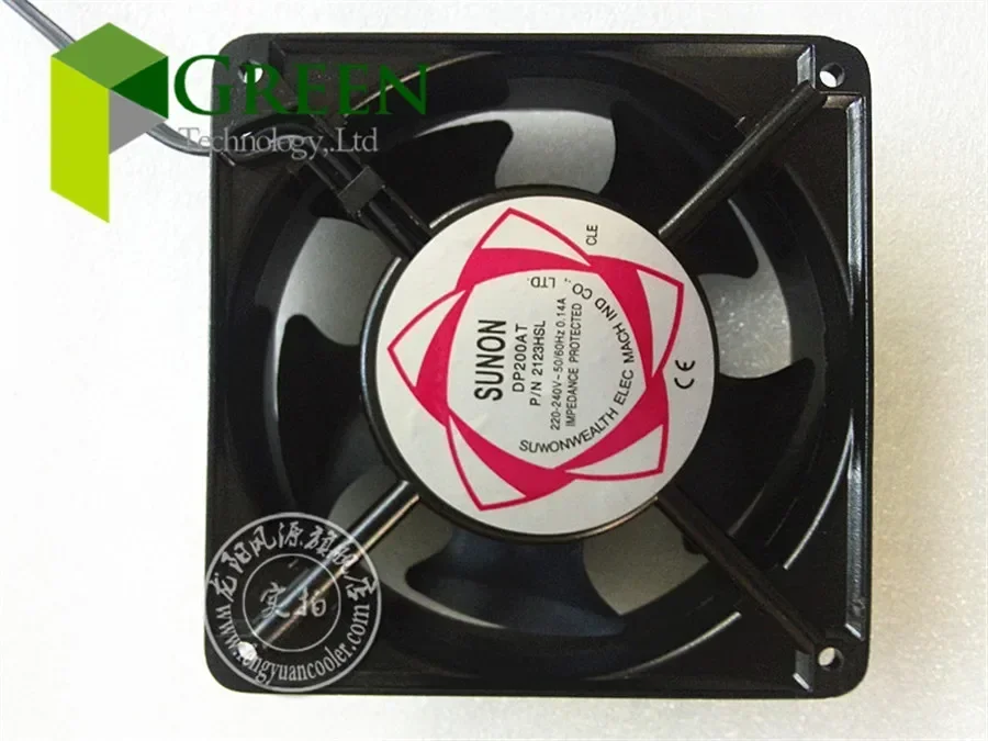 The Original sunon AC220V fan  DP200A P/N2123HSL 12038 120MM 120*120*38mm 12*12*3.8cm AC220V 0.14A Cooling fan  with 2lines