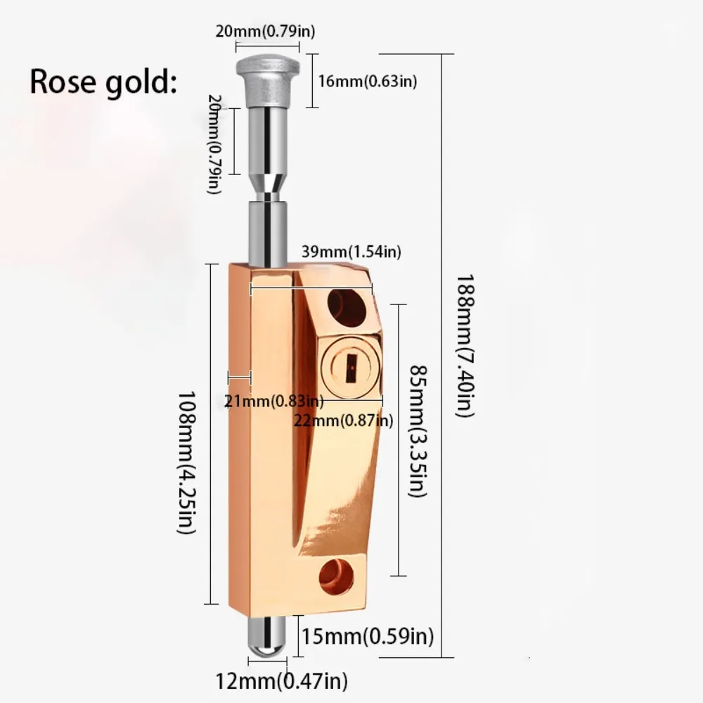 

Aluminum Alloy Framed Door Lock Double Door Lock Revolving Lock Floor Bounce Door Lock Anti-Theft Invisible Double Lock