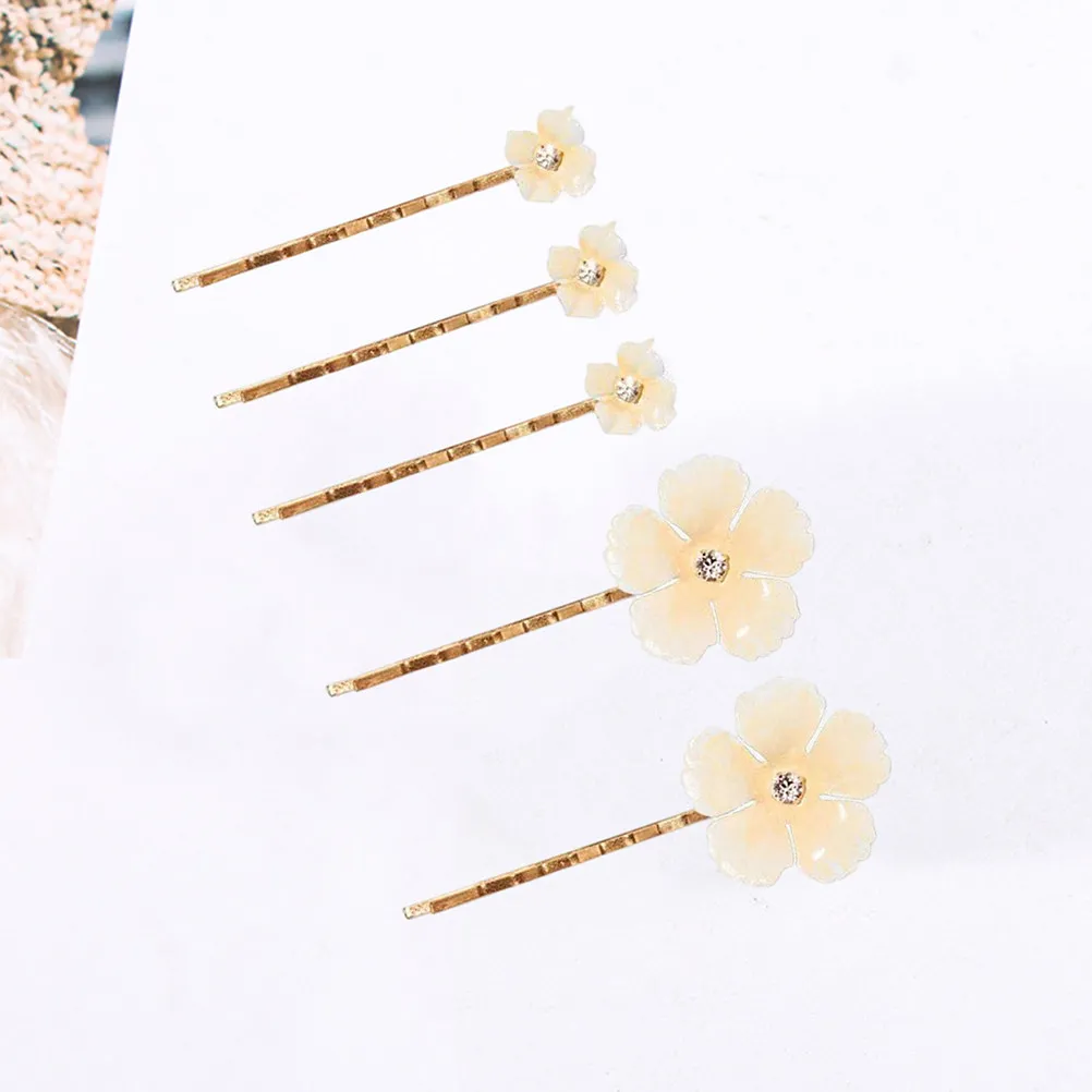 

5 шт. золотых заколок-цветов для невест, женские и девичьи свадебные заколки для волос, аксессуары для волос на вечеринку, заколки-невидимки